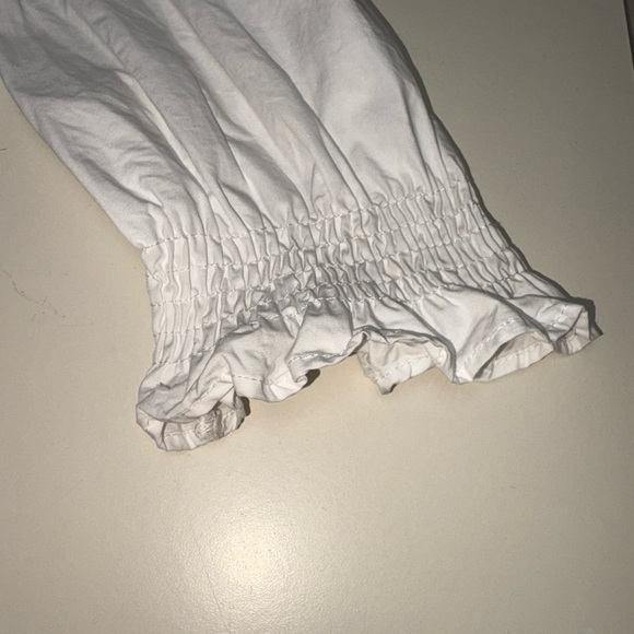 Gucci White Ruffled Heavy Cotton Poplin Blouse - Picture 5 of 6